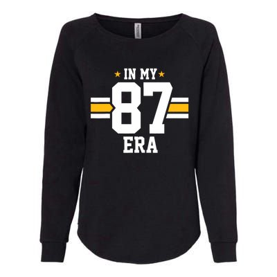 In My 87 Era Funny Football Boyfriend Lovers Couple Matching Womens California Wash Sweatshirt