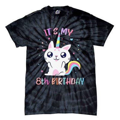 Its My 8 Birthday Caticorn Outfits For Tie-Dye T-Shirt