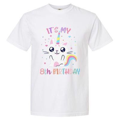 Its My 8 Birthday Caticorn Outfits For Garment-Dyed Heavyweight T-Shirt