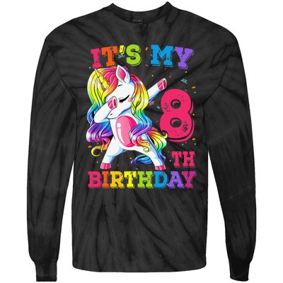 Its My 8 Birthday Unicorn Outfits For Cute Tie-Dye Long Sleeve Shirt