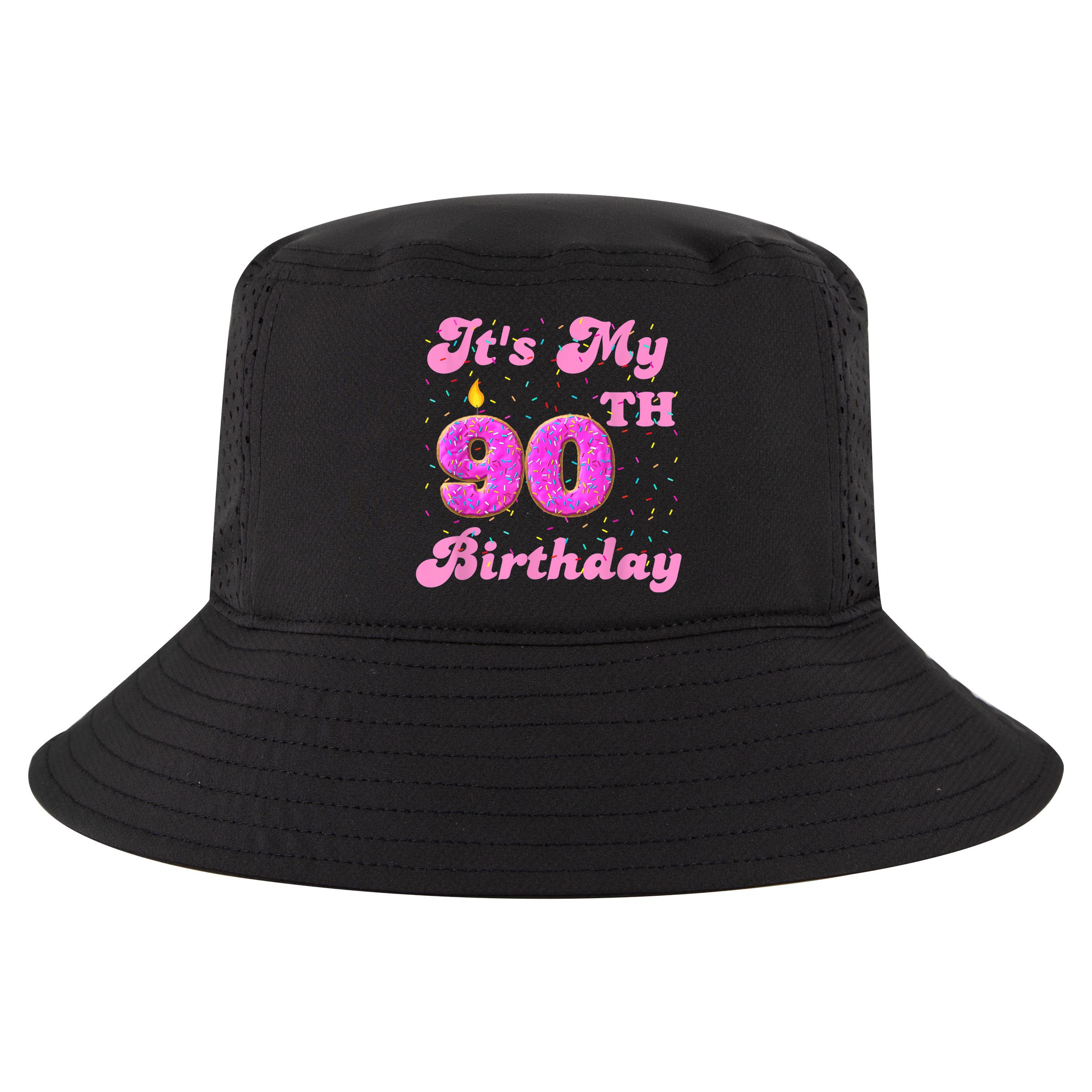 It's My 90th Birthday Donut 90 Years Old Bday Cool Comfort Performance Bucket Hat