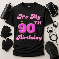 It's My 90th Birthday Donut 90 Years Old Bday Cooling Performance Crew T-Shirt
