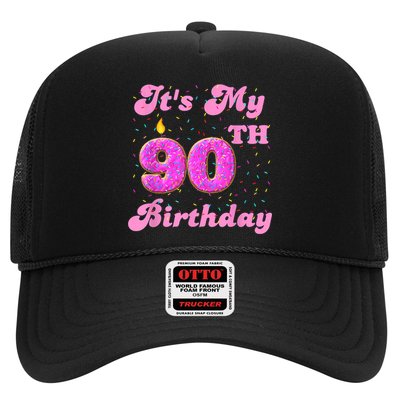 It's My 90th Birthday Donut 90 Years Old Bday Trucker Hat