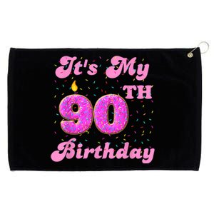 It's My 90th Birthday Donut 90 Years Old Bday Grommeted Golf Towel