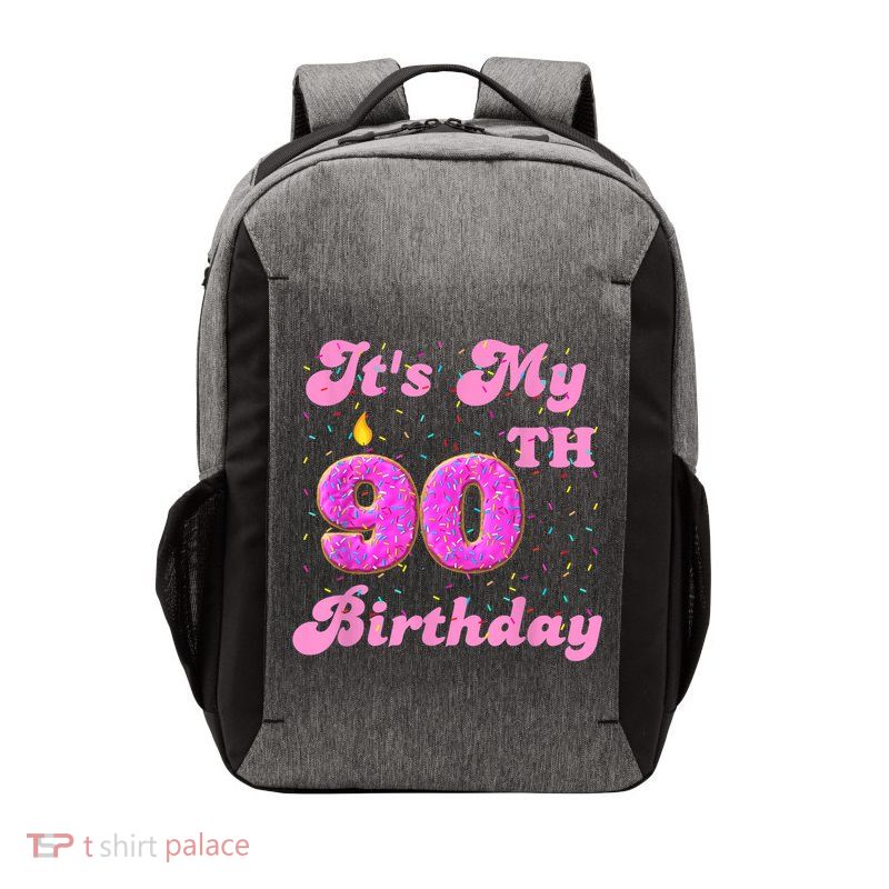 It's My 90th Birthday Donut 90 Years Old Bday Vector Backpack
