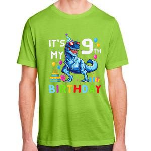 Its My 9th Birthday Happy 9 Year TRex Adult ChromaSoft Performance T-Shirt