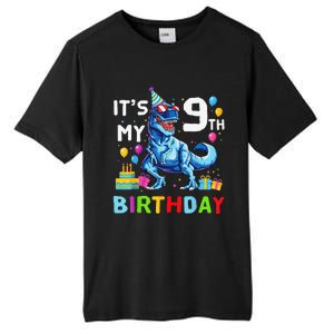 Its My 9th Birthday Happy 9 Year TRex Tall Fusion ChromaSoft Performance T-Shirt