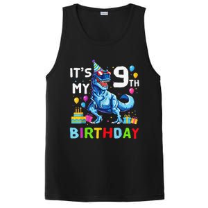 Its My 9th Birthday Happy 9 Year TRex PosiCharge Competitor Tank