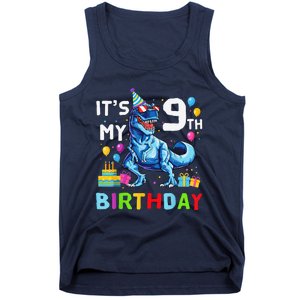 Its My 9th Birthday Happy 9 Year TRex Tank Top