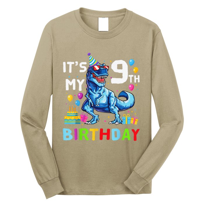 Its My 9th Birthday Happy 9 Year TRex Long Sleeve Shirt