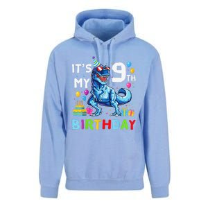 Its My 9th Birthday Happy 9 Year TRex Unisex Surf Hoodie