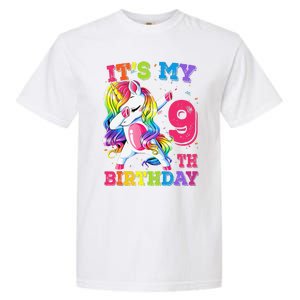 Its My 9 Birthday Unicorn Outfits For Garment-Dyed Heavyweight T-Shirt