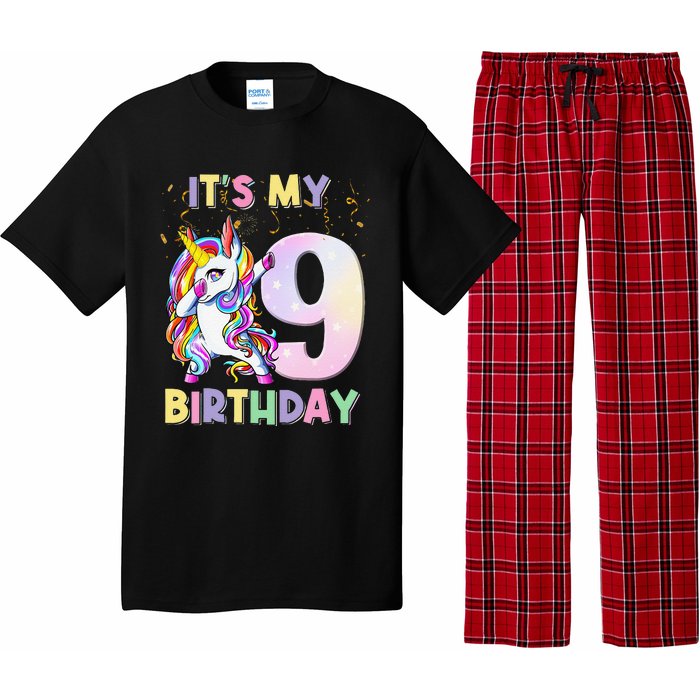 It's My 9th Birthday Unicorn 9 Year Olds Outfit Pajama Set