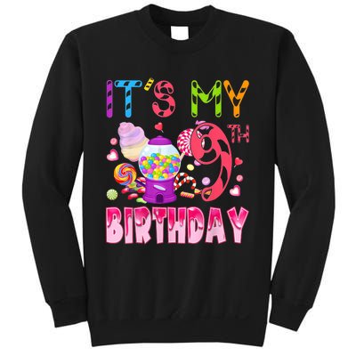 Its My 9th Birthday Candy Candyland Birthday Girl 9 Year Old Sweatshirt