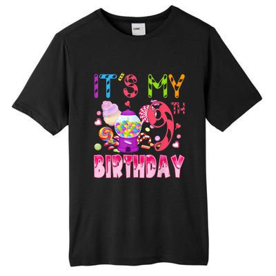 Its My 9th Birthday Candy Candyland Birthday Girl 9 Year Old Tall Fusion ChromaSoft Performance T-Shirt