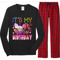 Its My 9th Birthday Candy Candyland Birthday Girl 9 Year Old Long Sleeve Pajama Set