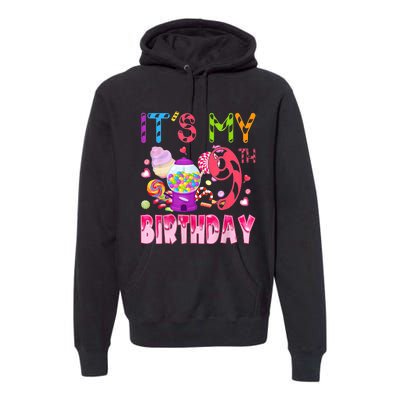 Its My 9th Birthday Candy Candyland Birthday Girl 9 Year Old Premium Hoodie