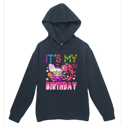 Its My 9th Birthday Candy Candyland Birthday Girl 9 Year Old Urban Pullover Hoodie