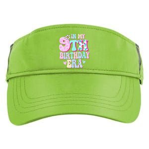 In My 9th Birthday Era Girl Gifts Nine Bday 9 Year Old Adult Drive Performance Visor