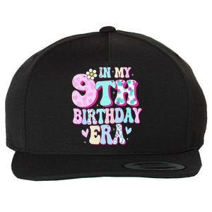 In My 9th Birthday Era Girl Gifts Nine Bday 9 Year Old Wool Snapback Cap