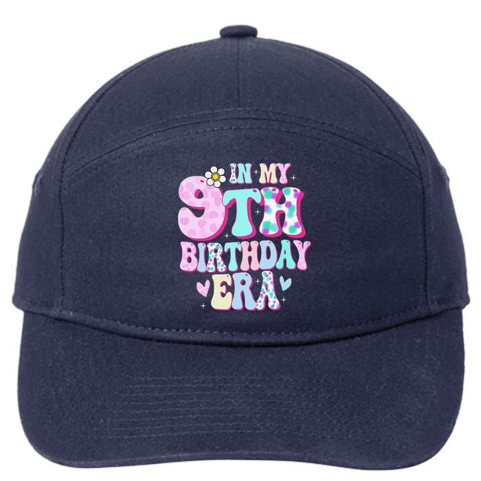 In My 9th Birthday Era Girl Gifts Nine Bday 9 Year Old 7-Panel Snapback Hat