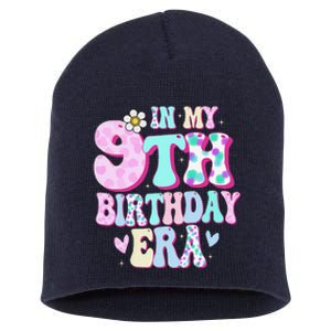 In My 9th Birthday Era Girl Gifts Nine Bday 9 Year Old Short Acrylic Beanie