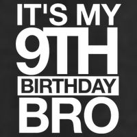 Its My 9th Birthday Bro 9th Birthday 7 Panel Mesh Trucker Snapback Hat