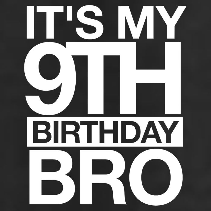 Its My 9th Birthday Bro 9th Birthday 7 Panel Mesh Trucker Snapback Hat