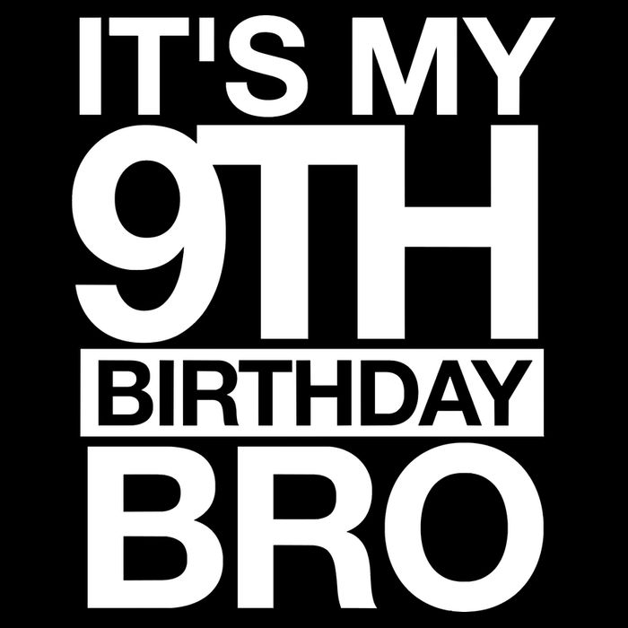 Its My 9th Birthday Bro 9th Birthday Visor