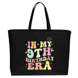 In My 9th Birthday Era Nine 9 Years Old Birthday Gifts Girl Cotton Canvas Jumbo Tote