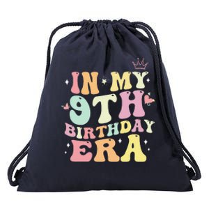 In My 9th Birthday Era Nine 9 Years Old Birthday Gifts Girl Drawstring Bag