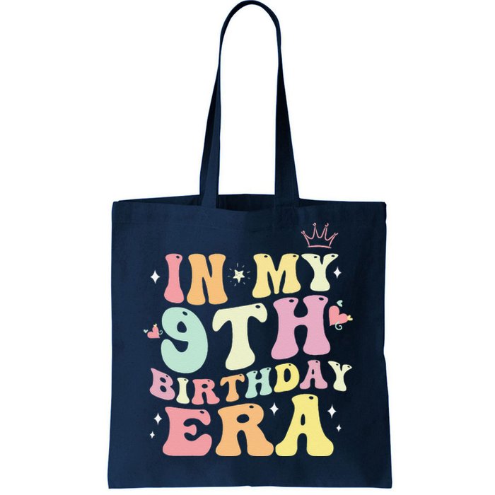 In My 9th Birthday Era Nine 9 Years Old Birthday Gifts Girl Tote Bag