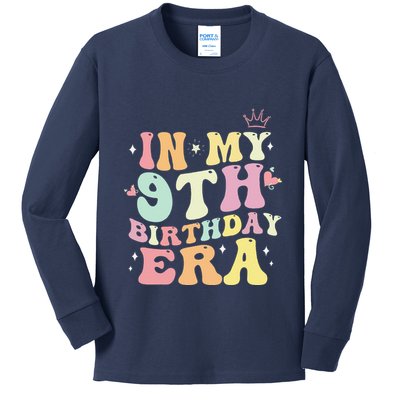 In My 9th Birthday Era Nine 9 Years Old Birthday Gifts Girl Kids Long Sleeve Shirt