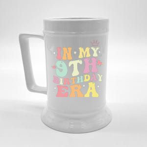 In My 9th Birthday Era Nine 9 Years Old Birthday Gifts Girl Beer Stein