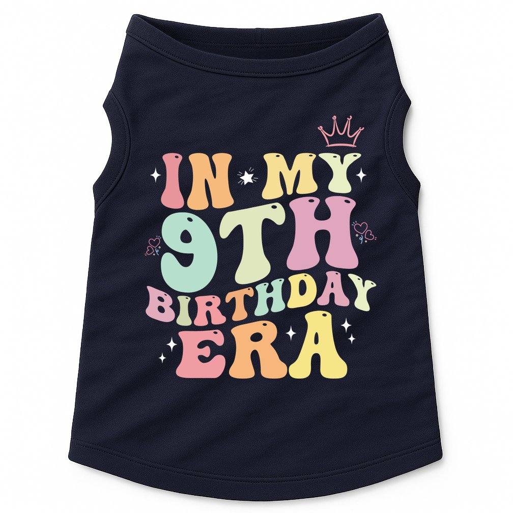 In My 9th Birthday Era Nine Years Old Birthday Gift Doggie Tank