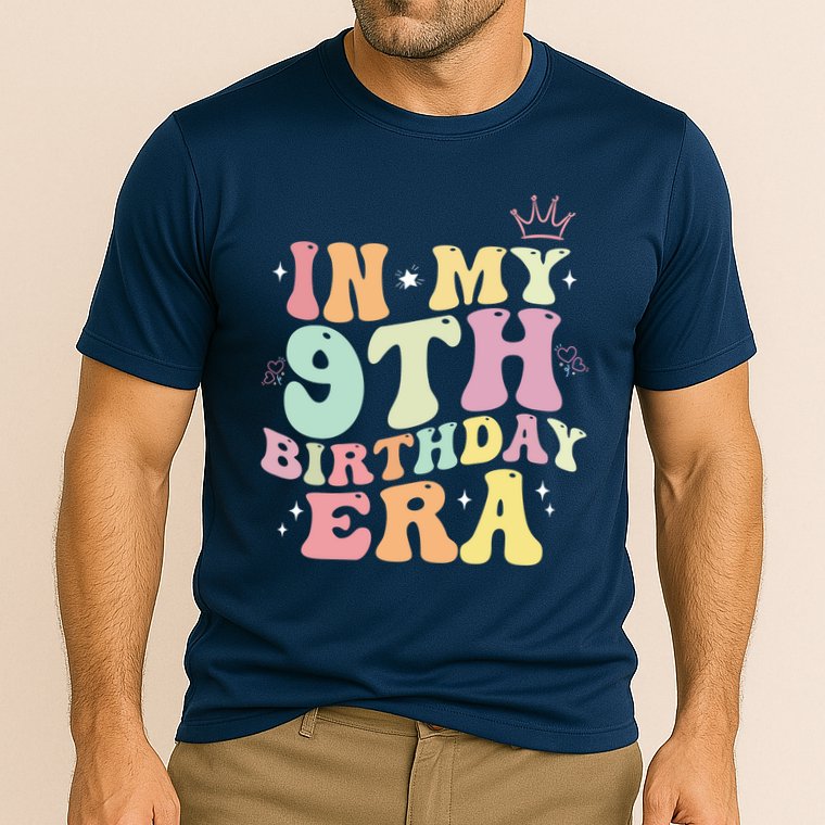 In My 9th Birthday Era Nine Years Old Birthday Gift Cooling Performance Crew T-Shirt