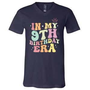 In My 9th Birthday Era Nine Years Old Birthday Gift V-Neck T-Shirt