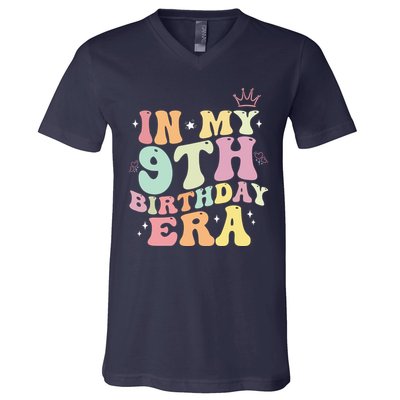 In My 9th Birthday Era Nine Years Old Birthday Gift V-Neck T-Shirt