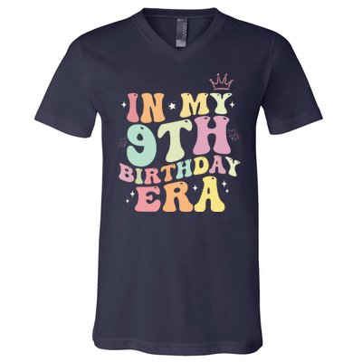 In My 9th Birthday Era Nine Years Old Birthday Gift V-Neck T-Shirt