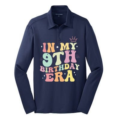 In My 9th Birthday Era Nine Years Old Birthday Gift Silk Touch Performance Long Sleeve Polo