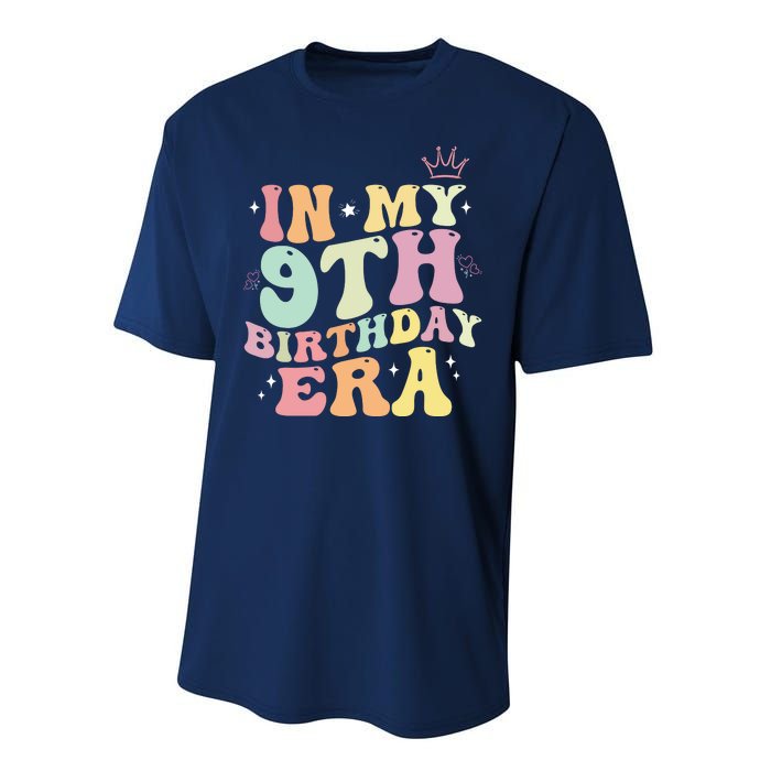 In My 9th Birthday Era Nine Years Old Birthday Gift Performance Sprint T-Shirt