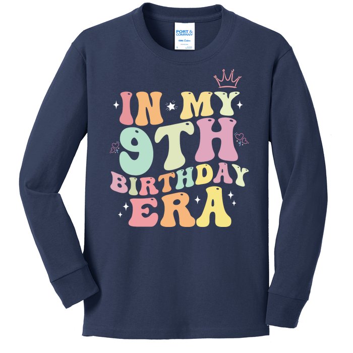 In My 9th Birthday Era Nine Years Old Birthday Gift Kids Long Sleeve Shirt