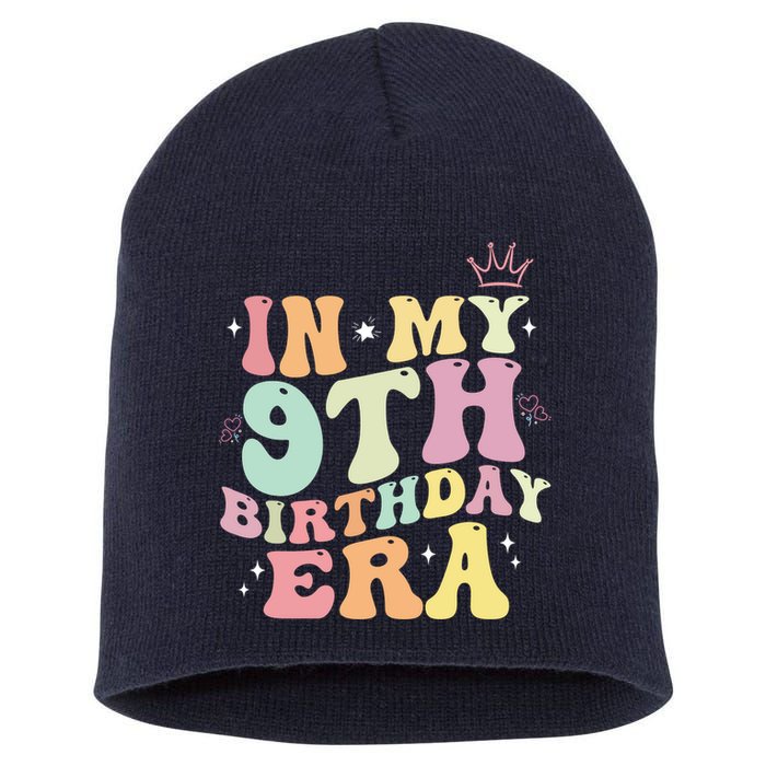 In My 9th Birthday Era Nine Years Old Birthday Gift Short Acrylic Beanie