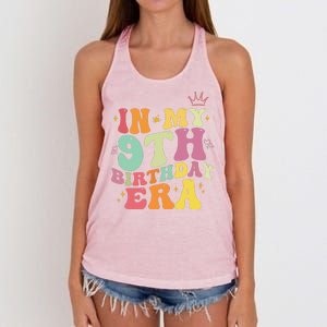 In My 9th Birthday Era Nine Years Old Birthday Gift Women's Knotted Racerback Tank