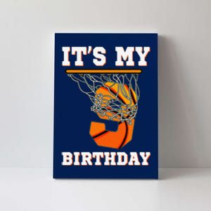 ItS My 9th Birthday Basketball Boy Party 9 Years Old Canvas