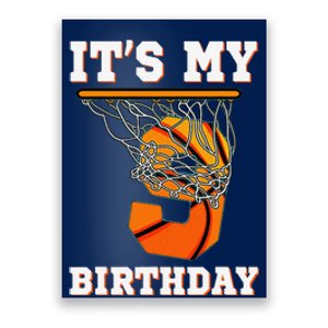 ItS My 9th Birthday Basketball Boy Party 9 Years Old Poster