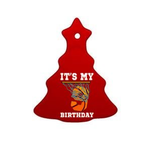 ItS My 9th Birthday Basketball Boy Party 9 Years Old Ceramic Tree Ornament