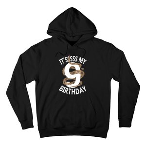 Its My 9th Birthday 9 Years Old Snake Boy And Girl Party Hoodie