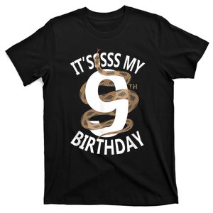 Its My 9th Birthday 9 Years Old Snake Boy And Girl Party T-Shirt