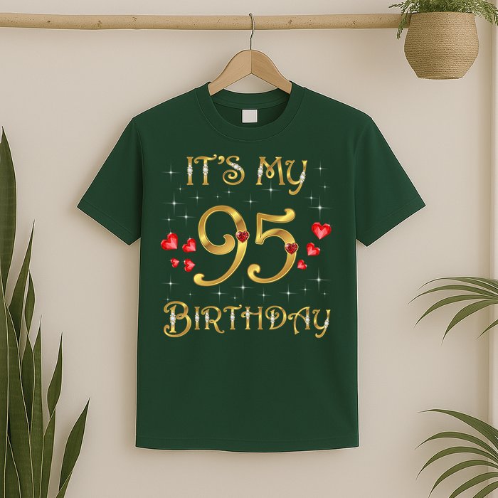 It'S My 95th Birthday 95 Years Old 95th Birthday Queen T-Shirt